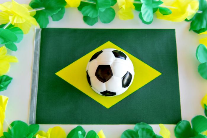 Bandeira decorativa do Brasil.